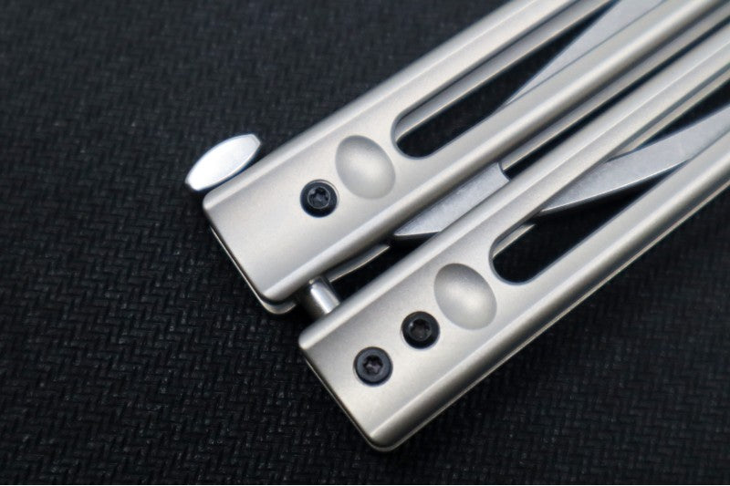 Boker Plus Papillon Balisong Trainer - 420 Steel / Clip Point Blade / Stainless Steel Handle 01BO352