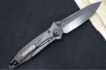 Microtech SOCOM Bravo Signature Series - Tanto Blade / DLC Black Finish / DLC Titanium Handle / DLC Hardware 261-1DLCTCFTIS