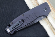 Hogue Knives Ballista - Matte Black Aluminum Handle / 154CM Tanto Serrated Blade / Black Finish 64120 - Northwest Knives