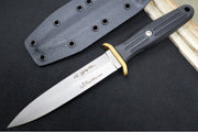 Boker Applegate-Fairbairn Combat II Fixed Blade - 440C Steel / Dagger Blade / Black Synthetic Handle Scales 120543AF - Northwest Knives