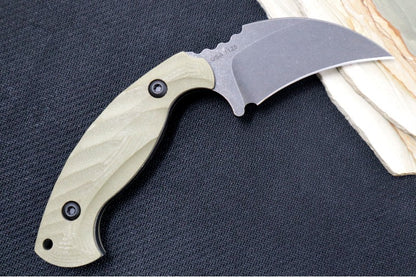 Toor Knives Karsumba - Dark Stonewashed Finished Blade / CPM-S35VN Steel / Covert Green G-10 Handle / Camo Kydex Sheath