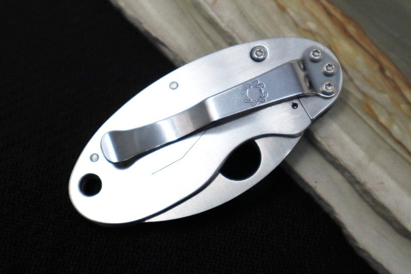 Spyderco Cricket - Stainless Steel Handle / Satin Blade / VG-10 Steel - C29P - Northwest Knives