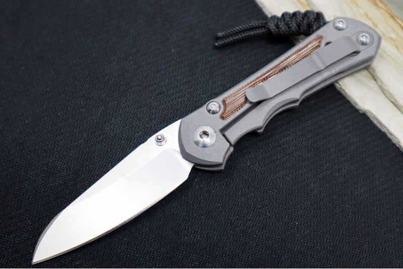 Chris Reeve Knives Small Inkosi LEFT HANDED - Natural Canvas Micarta Inlays - Insingo Blade SIN-1031 - Northwest Knives