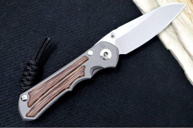 Chris Reeve Knives Small Inkosi LEFT HANDED - Natural Canvas Micarta Inlays - Insingo Blade SIN-1031