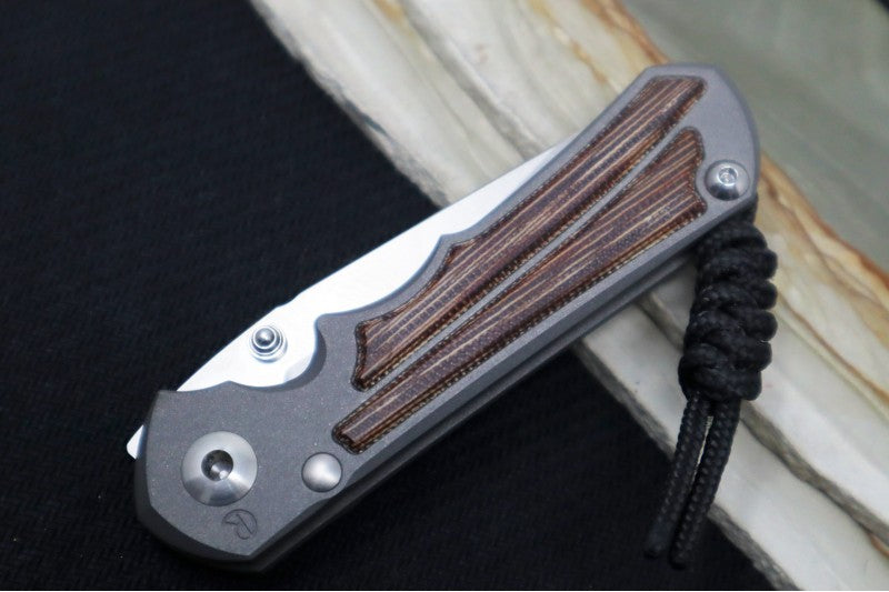 Chris Reeve Knives Small Inkosi LEFT HANDED - Natural Canvas Micarta Inlays - Insingo Blade SIN-1031 - Northwest Knives