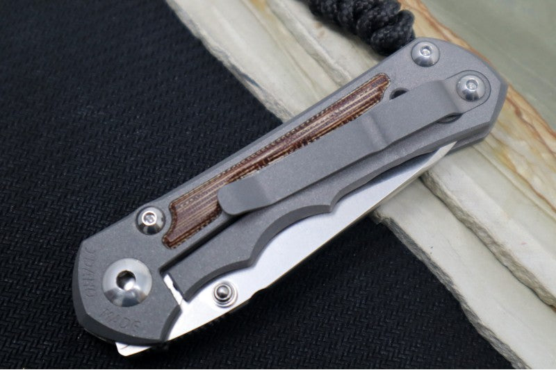 Chris Reeve Knives Small Inkosi LEFT HANDED - Natural Canvas Micarta Inlays - Insingo Blade SIN-1031 - Northwest Knives