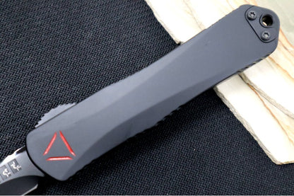 Heretic Knives Manticore E Predator OTF - Black DLC Finish / Tanto Blade / Elmax Steel / Black Anodized Aluminum Handle H027-6A-PREDC