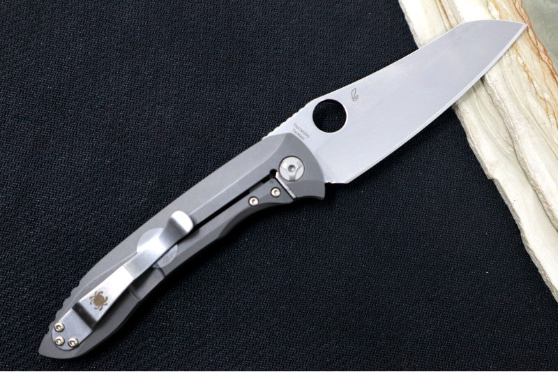 Spyderco Paysan - Titanium Handle / Sheepsfoot Blade / Satin Finish C238TIP