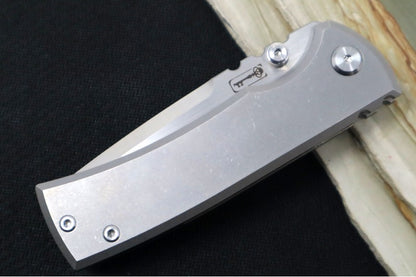 Chaves Knives Redencion Street - Full Titanium Handle / Stonewashed Finish / Tanto Blade / M390 Steel