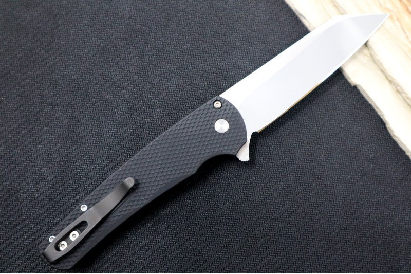 Pro Tech Malibu - Reverse Tanto / Mirror-Polished Blade / Black Textured Aluminum Handle 5208