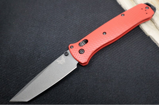Benchmade 537GY-1 Bailout Custom - Fire Red Cerakote Aluminum Handle / M4 Steel / Tanto Blade