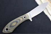 White River Knives Sendero Pack - Black & Olive Drab Linen Micarta Handle - Northwest Knives