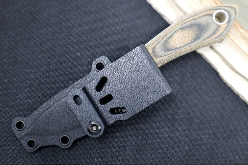 White River Knives Sendero Pack - Black & Olive Drab Linen Micarta Handle