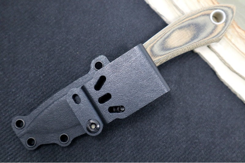 White River Knives Sendero Pack - Black & Olive Drab Linen Micarta Handle - Northwest Knives