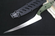 White River Step-Up Fillet 8" - Black/Green G-10 Handle / S35-VN Blade - Northwest Knives