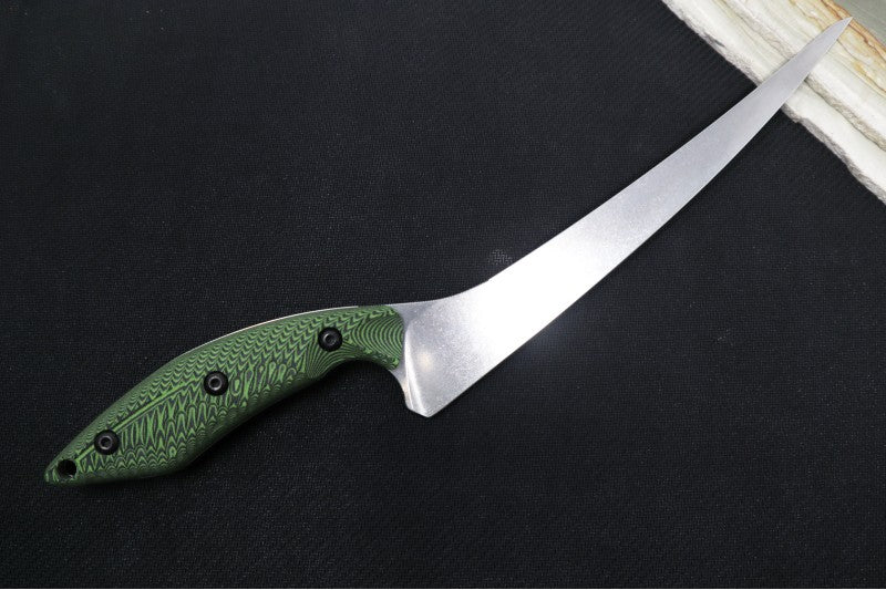 White River Step-Up Fillet 8" - Black/Green G-10 Handle / S35-VN Blade - Northwest Knives