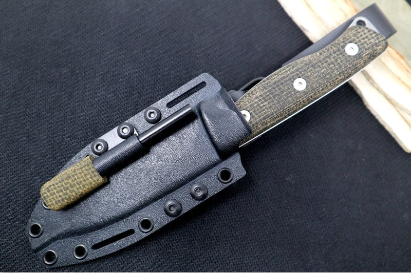 Black Burlap Micarta Handle | Premium Kydex Sheath | Northwest Knives
