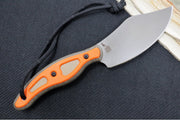 Tops Field Dog - 154CM Steel / Tan & Black G-10 Handle & Orange G-10 Insert / Black Leather Sheath FDOG-01 - Northwest Knives
