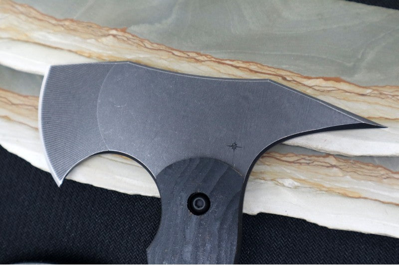 Toor Knives Tomahawk Carbon - Black Oxide Finished Blade / D2 Steel / Black G-10 Handle / Kydex Sheath