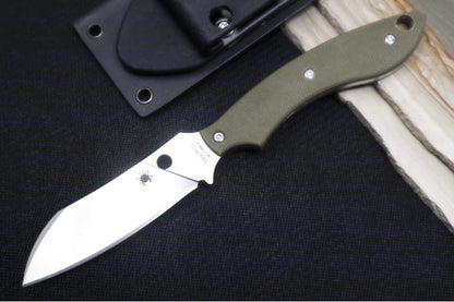 Spyderco Stok - OD Green G-10 Handle / Drop Point Blade / 8Cr13MoV Stainless Steel FB50GPOD