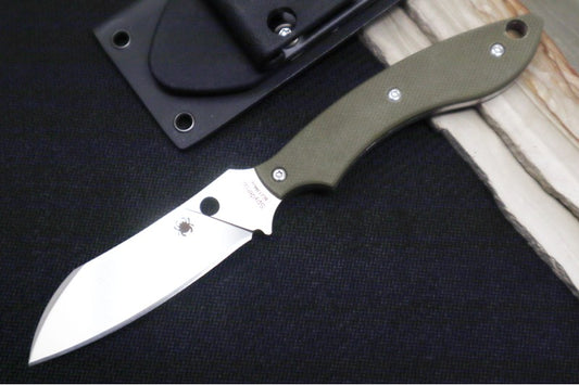 Spyderco Stok - OD Green G-10 Handle / Drop Point Blade / 8Cr13MoV Stainless Steel FB50GPOD