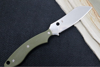 Spyderco Stok - OD Green G-10 Handle / Drop Point Blade / 8Cr13MoV Stainless Steel FB50GPOD