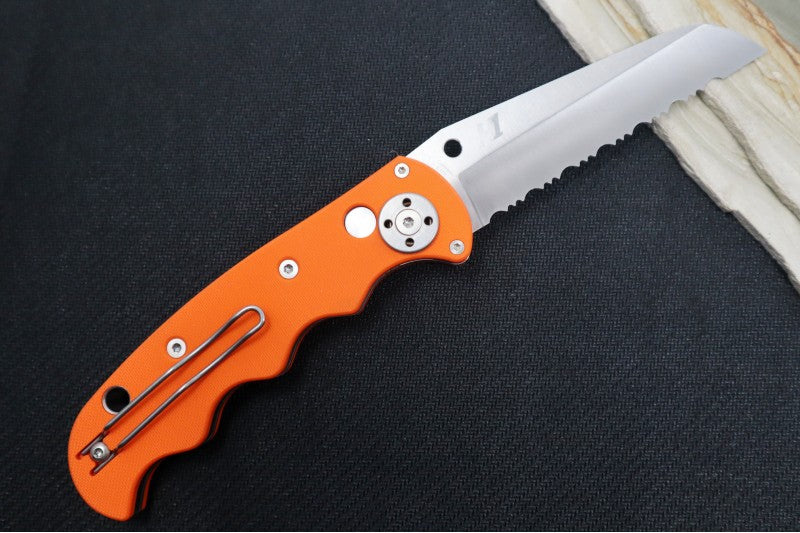 Spyderco Autonomy - Orange G-10 Handle / Satin Serrated Blade / H1 Steel - C165GSOR
