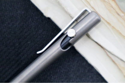 Tactile Turn Smooth Operator Short Pen - Titanium Handle / Titanium Clip