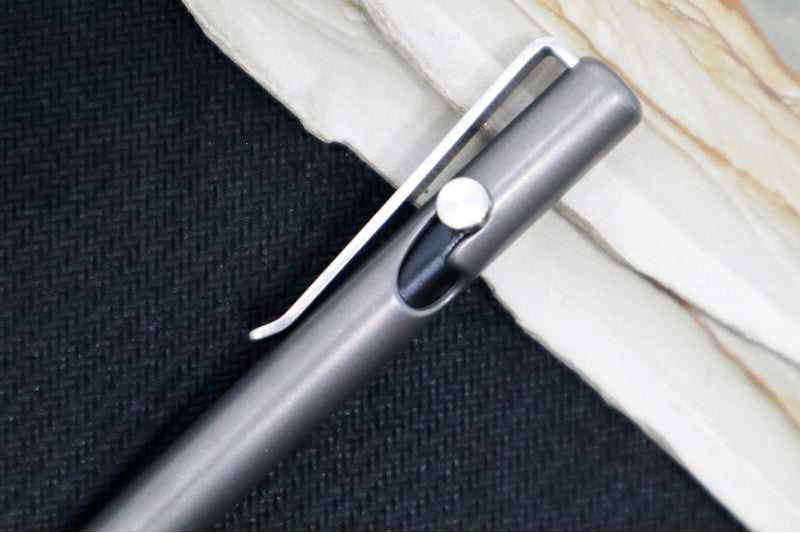 Tactile Turn Smooth Operator Short Pen - Titanium Handle / Titanium Clip