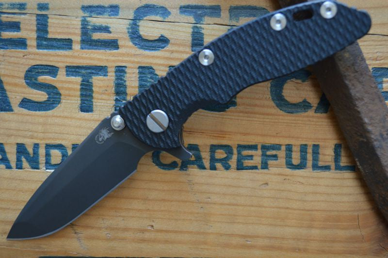 Rick Hinderer Knives XM-18 - 3.0" Battle Black Spanto Blade - Black G10 - Northwest Knives