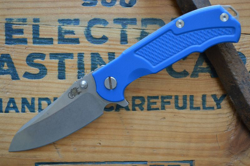 Rick Hinderer Knives MP-1 / Stonewashed Blade / Blue G10 Handle - Northwest Knives