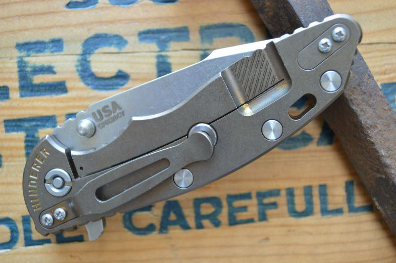Rick Hinderer Knives XM-18 - 3.5" Stonewashed Spanto Blade - Bronze Anodized - G10 Handle - Northwest Knives