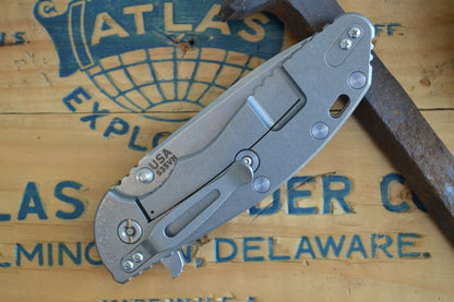 Rick Hinderer Knives XM-24 - 4" Spearpoint Blade - Stonewash Finish (FDE) - Northwest Knives