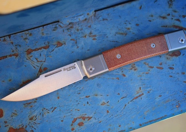 Lionsteel bestMAN Slip Joint - Natural Canvas Micarta / M390 Steel - BM1CVN
