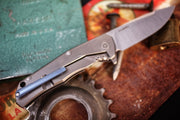 Lionsteel TRE Three Rapid Exchange Bronze Titanium Flipper - TRE-BR - Northwest Knives