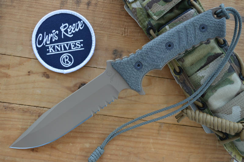 Chris Reeve Knives Pacific 7" Fixed Blade - Partial Serrated Blade - Flat Dark Earth - Northwest Knives
