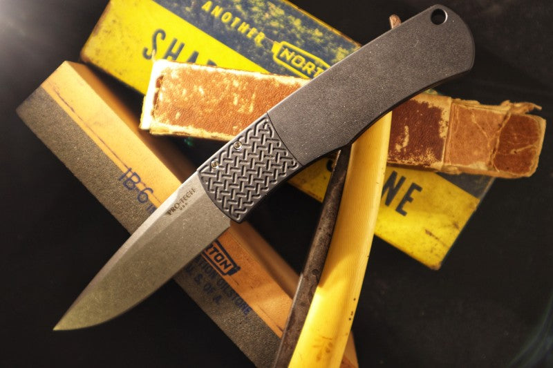 Pro Tech "Whiskers" Auto - Black Aluminum Handle - Bolster Release - Northwest Knives