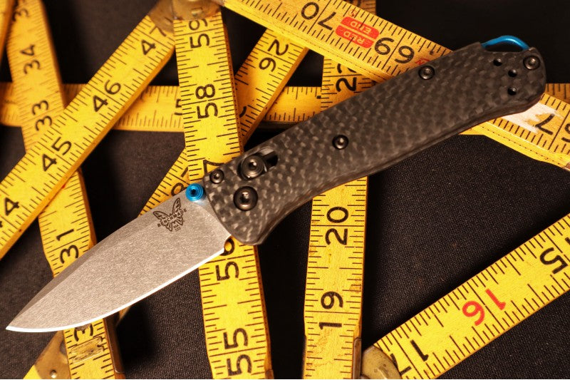 Benchmade 533-3 Mini Bugout - Carbon Fiber Handle / CPM-S90V Steel / Satin Drop Point Blade