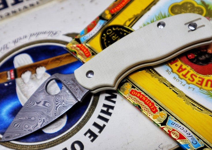Spyderco Urban Slip-It SPRINT RUN - Ivory G-10 / Damasteel DS93X Blade C127GIVD