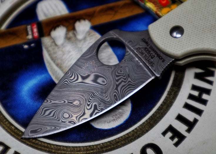 Spyderco Urban Slip-It SPRINT RUN - Ivory G-10 / Damasteel DS93X Blade C127GIVD