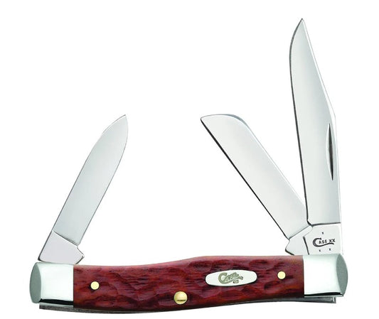 Case Knives Medium Stockman - Clip, Sheepsfoot & Pen Blades / Tru-Sharp Stainless Steel / Chestnut Bone Handle 07008