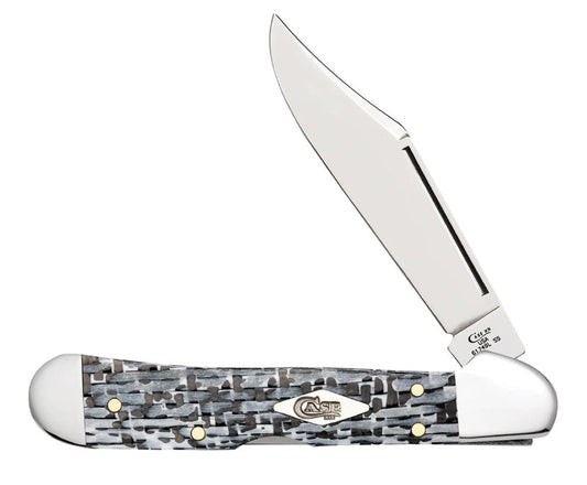 Case Knives Mini Copperlock - Clip Point Blades / Tru-Sharp Stainless Steel / Black & White Fiber Weave Handle 38926