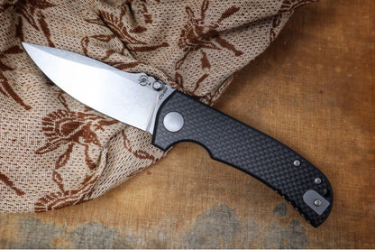 Spartan Blades Astor With Drop Point Blade And Black Carbon Fiber Handle | Northwest Knives