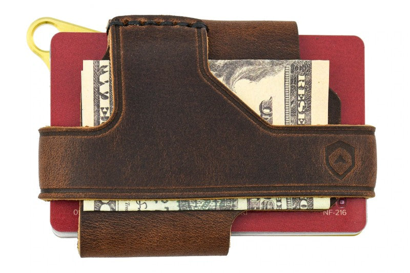 Trayvax Contour Wallet - Bronzed Frame / Mississippi Mud Leather CON-119 - Northwest Knives