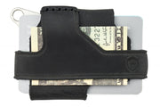Trayvax Contour Wallet - Raw Stainless Steel Frame / Stealth Black Leather CON-003 - Northwest Knives