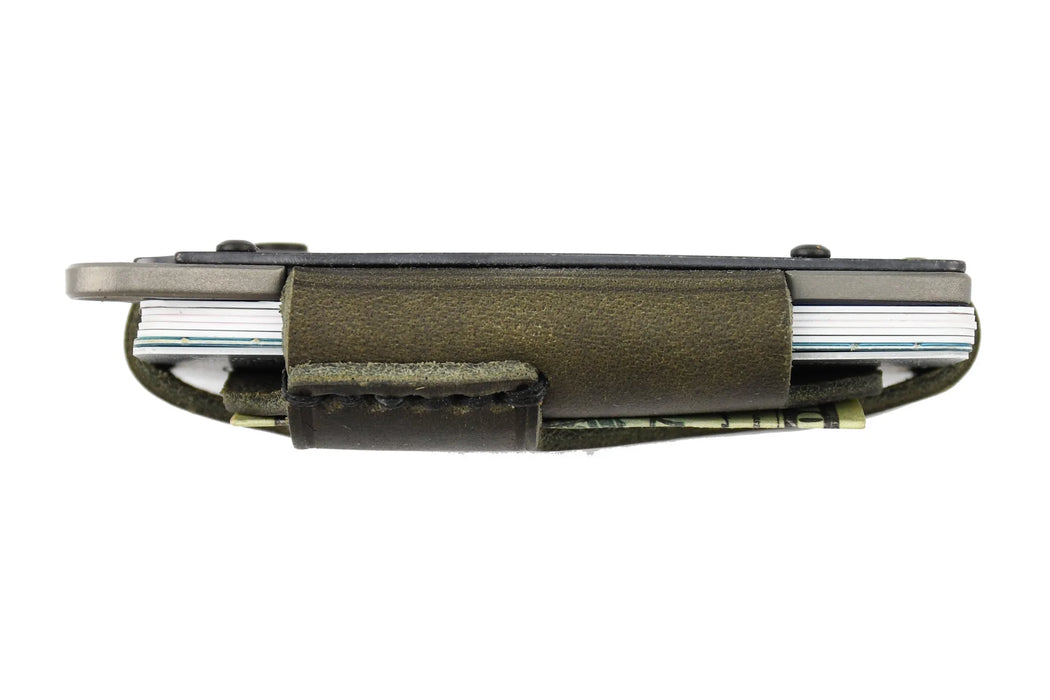 Trayvax Contour Wallet - Titanium Frame / Stealth Grey Leather CON-017