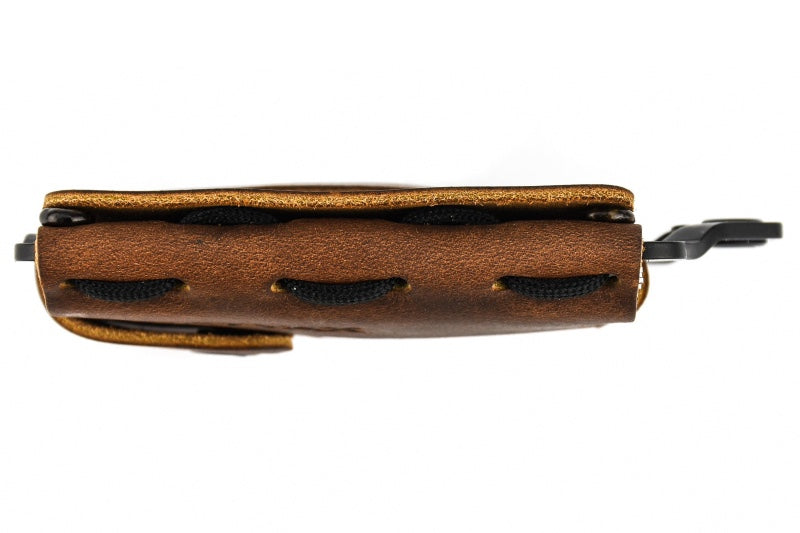 Trayvax Element Wallet - Black Stainless Steel Frame / Mississippi Mud Leather ESC-002