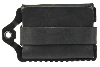Trayvax Element Wallet - Black Stainless Steel Frame / Stealth Black Leather ESC-004