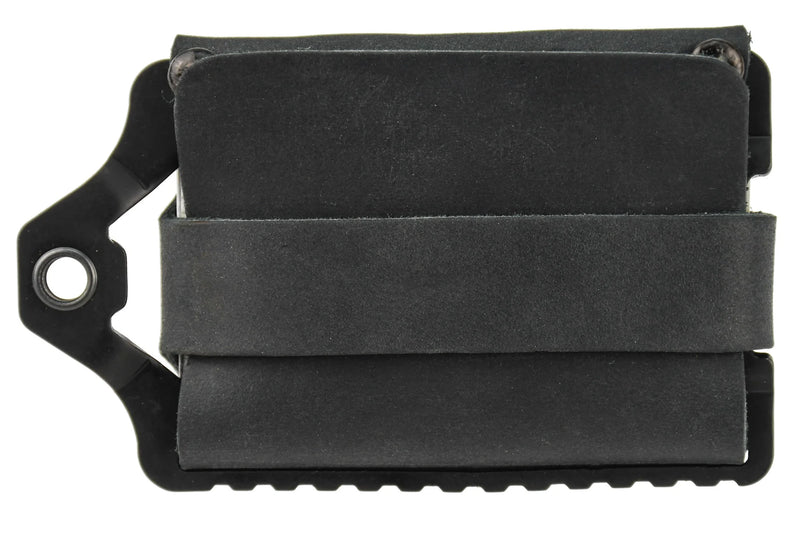 Trayvax Element Wallet - Black Stainless Steel Frame / Stealth Black Leather ESC-004 - Northwest Knives