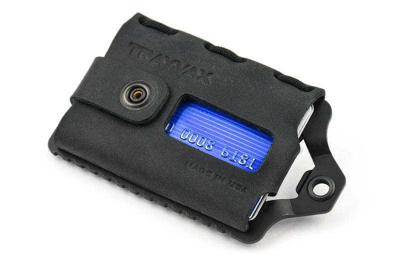 Trayvax Element Wallet - Black Stainless Steel Frame / Stealth Black Leather ESC-004 - Northwest Knives